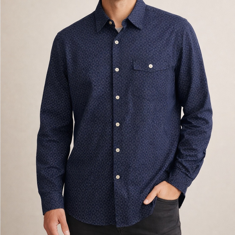 Original Penguin Dark Blue Casual Shirt